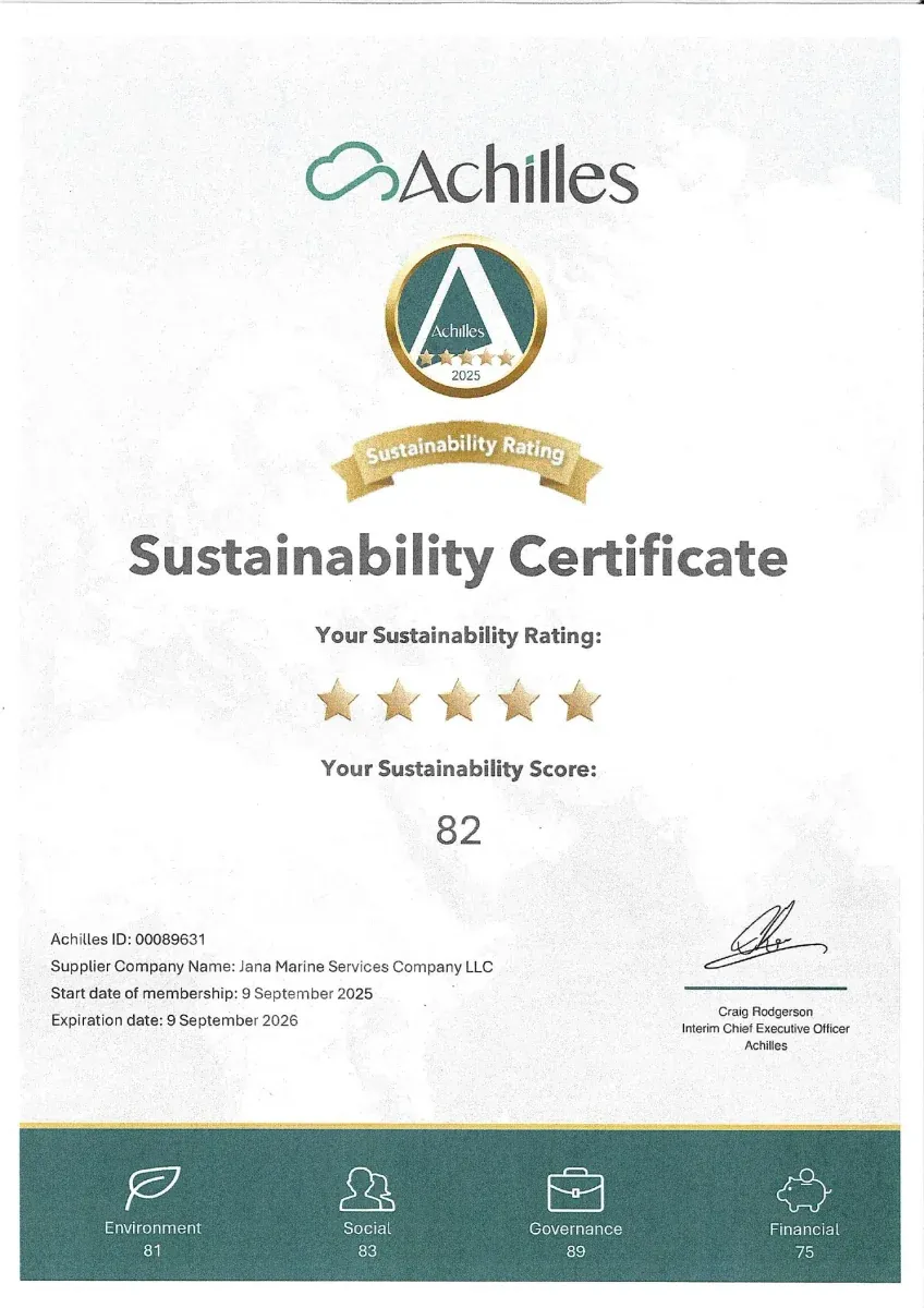 Achilles Sustainability Scorecard